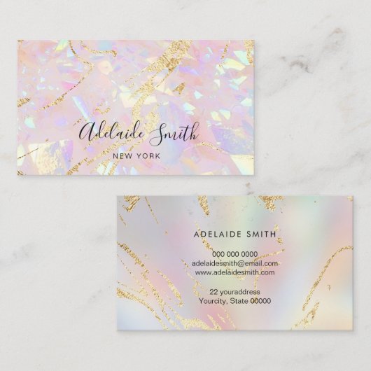 abstrakte Opal-Struktur Visitenkarte (Vorne/Hinten)