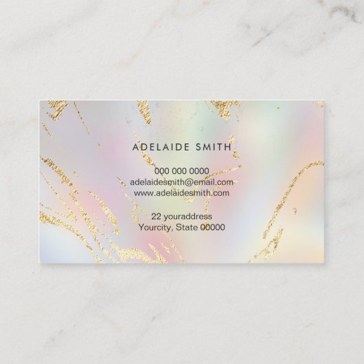 abstrakte Opal-Struktur Visitenkarte (Rückseite)