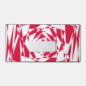 Abstrakte optische Illusionsschreibmatte weiß und Schreibtischunterlage (Tastatur & Maus)