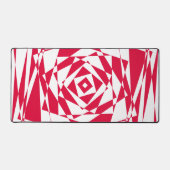 Abstrakte optische Illusionsschreibmatte weiß und Schreibtischunterlage (Vorderseite)