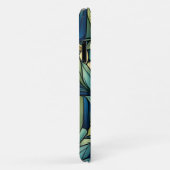 Abstrakte Orange-Blume auf Grün Case-Mate iPhone Hülle (Hinten/Rechts)