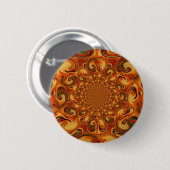 Abstrakte Orange-, Braun- und Grüntöne Button (Vorne & Hinten)