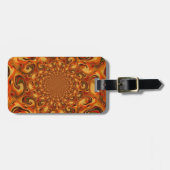 Abstrakte Orange-, Braun- und Grüntöne Gepäckanhänger (Vorderseite horizontal)