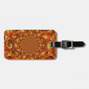 Abstrakte Orange-, Braun- und Grüntöne Gepäckanhänger