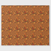 Abstrakte Orange-, Braun- und Grüntöne Geschenkpapier (Flach)