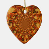 Abstrakte Orange-, Braun- und Grüntöne Keramik Ornament (Rechts)