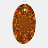 Abstrakte Orange-, Braun- und Grüntöne Keramik Ornament (Rechts)