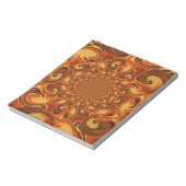 Abstrakte Orange-, Braun- und Grüntöne Notizblock (Rotiert)