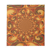 Abstrakte Orange-, Braun- und Grüntöne Notizblock (Vorderseite)