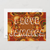 Abstrakte Orange-, Braun- und Grüntöne Postkarte (Vorne/Hinten)