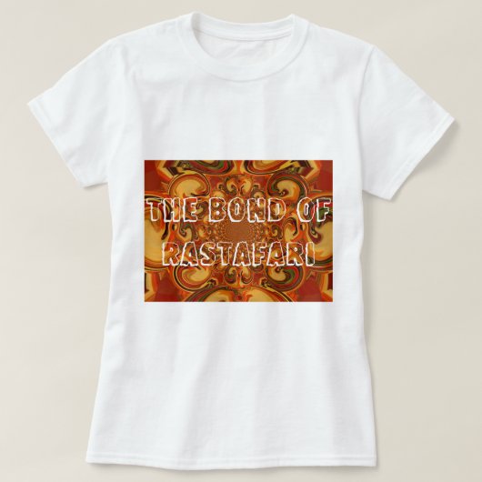 Abstrakte Orange-, Braun- und Grüntöne T-Shirt (Design vorne)