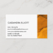 Abstrakte Orange Einzigartige alkoholfreie Tinte F Visitenkarte (Rückseite)
