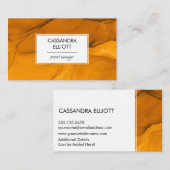 Abstrakte Orange Einzigartige alkoholfreie Tinte F Visitenkarte (Vorne/Hinten)