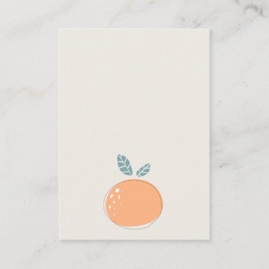 Abstrakte Orange Frucht Windeln Raffle Babydusche Begleitkarte (Rückseite)