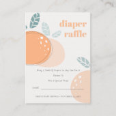 Abstrakte Orange Frucht Windeln Raffle Babydusche Begleitkarte (Vorderseite)