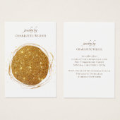 Abstrakte Orange Gold Circle Earring Display Card (Vorne & Hinten)