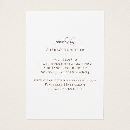 Abstrakte Orange Gold Circle Earring Display Card (Rückseite)