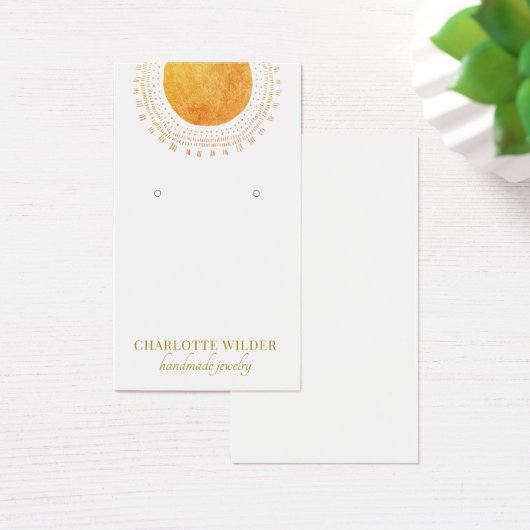 Abstrakte Orange Gold Sun Forelle Earring Display (Schreibtisch)