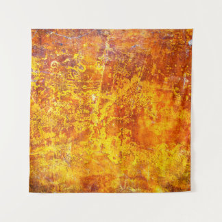Abstrakte orange Hintergrundtextur Betonwand, Wandteppich