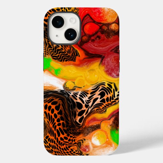 Abstrakte Orange Limone Digitaldrucklackierung Case-Mate iPhone Hülle (Rückseite)