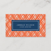 Abstrakte orange Linie streicht Muster Visitenkarte (Vorderseite)