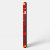 Abstrakte orange Platten iPhone Hülle (Linke Seite)