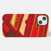 Abstrakte orange Platten iPhone Hülle (Rückseite (Horizontal))
