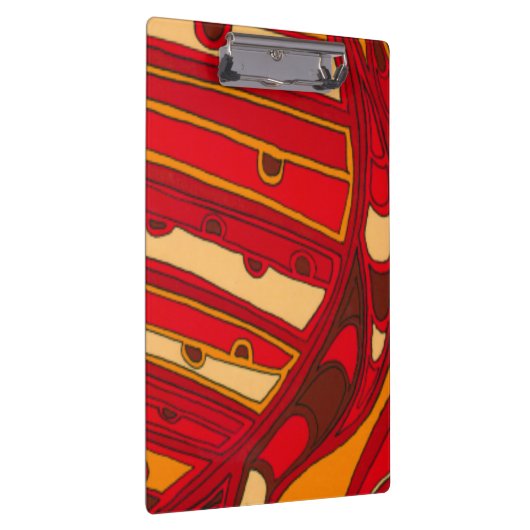 Abstrakte orange Platten Klemmbrett (Rechts)