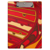 Abstrakte orange Platten Klemmbrett (Vorderseite)