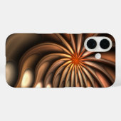 Abstrakte Orange Spiral Coule Conversation Case-Mate iPhone Hülle (Rückseite (Horizontal))