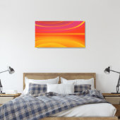 Abstrakte Orange Swirl gezwirnte Canvas Print Leinwanddruck (Insitu (Schlafzimmer))