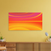 Abstrakte Orange Swirl gezwirnte Canvas Print Leinwanddruck (Insitu (Wohnzimmer))