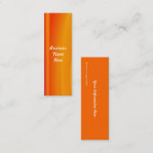 Abstrakte Orange Swirl Lesezeichen Business Cards Mini Visitenkarte (Vorne/Hinten)