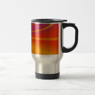 Abstrakte Orange Swirl Travel Mug Reisebecher