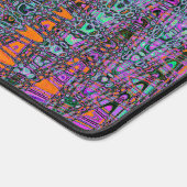 Abstrakte Orange- und Aqua Retro Boomerang Waves Schreibtischunterlage (Ecke)