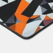 Abstrakte Orange- und Schwarz-Geometrie-Kunst Schreibtischunterlage (Ecke)