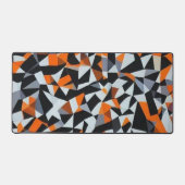 Abstrakte Orange- und Schwarz-Geometrie-Kunst Schreibtischunterlage (Vorderseite)