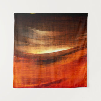 Abstrakte orange und schwarze Textur Hintergrundbi Wandteppich