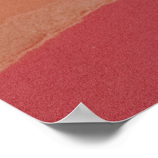 Abstrakte Orange- und Schwarzwalzmalerei Poster (Ecke)