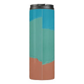 Abstrakte Orange- und Schwarzwalzmalerei Thermosbecher (Rückseite)