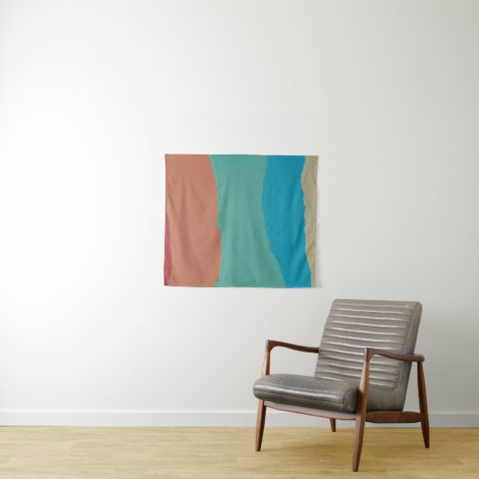 Abstrakte Orange- und Schwarzwalzmalerei Wandteppich (Beispiel (Horizontal))