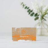 Abstrakte orangefarbene Farbe Nr. 24 Visitenkarte (Stehend Vorderseite)