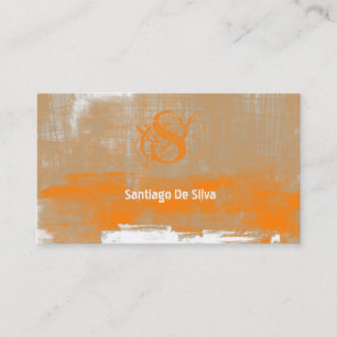 Abstrakte orangefarbene Farbe Nr. 24 Visitenkarte