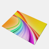 Abstrakte orangefarbene Hintergrundinformationen - Fußmatte (Schrägansicht)