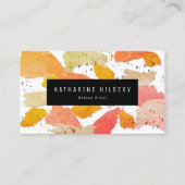 Abstrakte Orangefarbene Visitenkarte (Vorderseite)