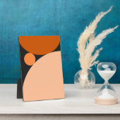 Abstrakte Orangen- und Pfirsichkreise Fotoplatte (Seite)