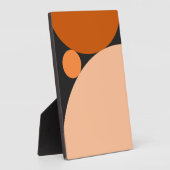 Abstrakte Orangen- und Pfirsichkreise Fotoplatte (Seite)