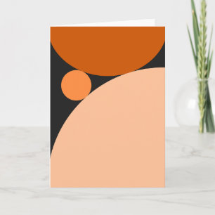 Abstrakte Orangen- und Pfirsichkreise Karte