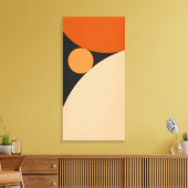 Abstrakte Orangen- und Pfirsichkreise Leinwanddruck (Insitu (Wohnzimmer))