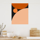 Abstrakte Orangen- und Pfirsichkreise Poster (Küche)